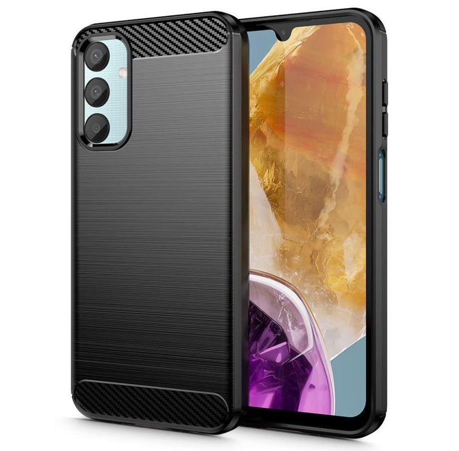 Mobile - Covers & Cases - Tech-Protect TPUCarbon Case for Samsung Galaxy M15 5G - Black - 5906302308118
