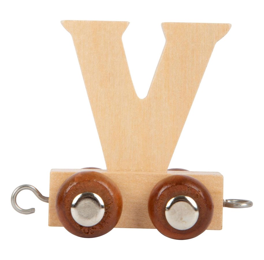 Träleksaker - Small Foot - Wooden Letter Train - V - 12 pieces - 7481-display12