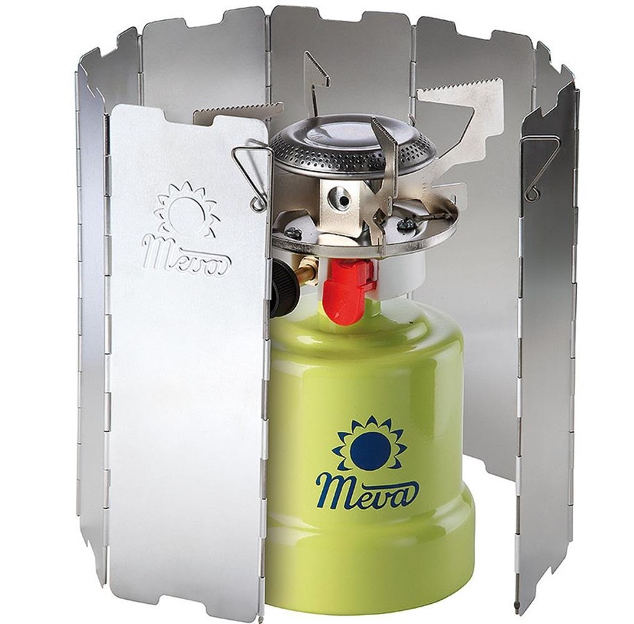Camping & Friluftsliv - Meva Wind Shield for Tourist Stove Burner - Silver - 6959291001026