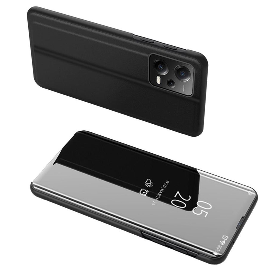 Mobile - Covers & Cases - Hurtel Clear View Case for Xiaomi Redmi Note 12 Pro / Poco X5 Pro 5G Flip Cover Black - 9145576276044