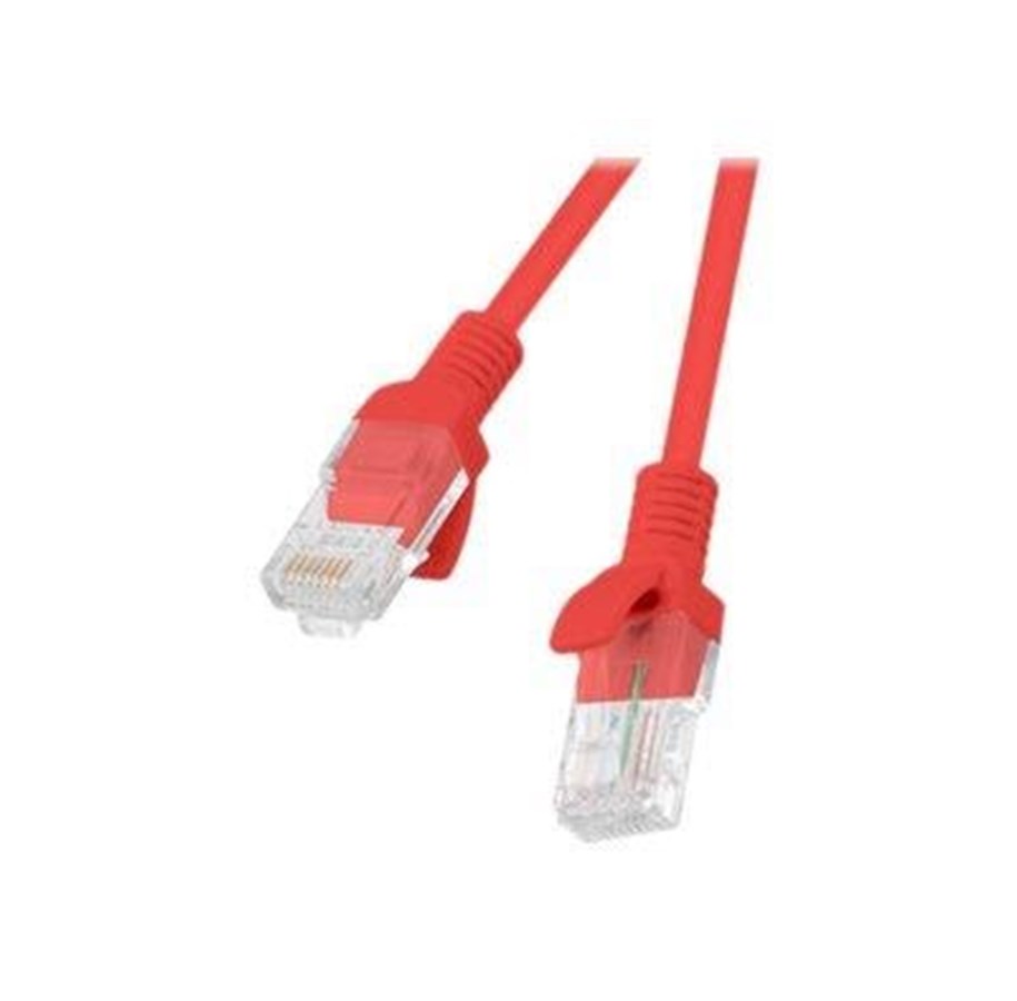 Nätverkskabel - Lanberg patch cable - 50 cm - red RAL 3017 - Röd - 0.5m - PCU5-20CC-0050-R