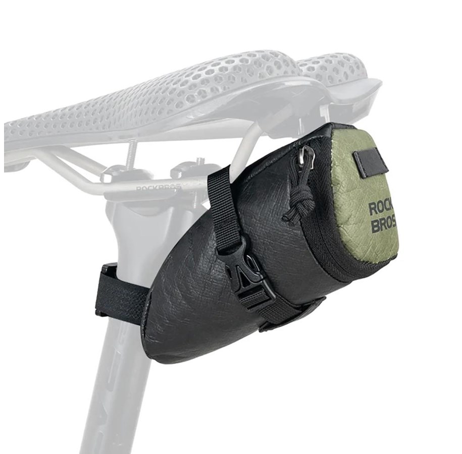 Väskor - Rockbros DB006 Bicycle Saddle Bag 0.2L - Black and Green - Rockbros-30130092001