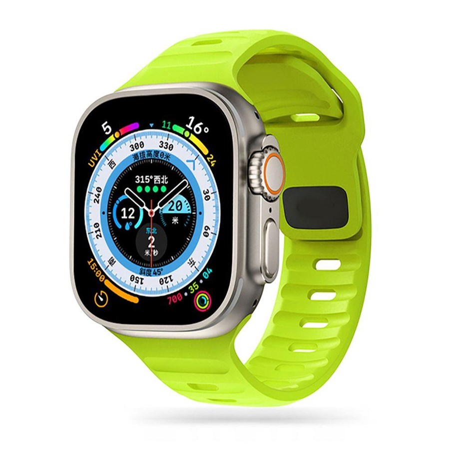 Smartwatch - Accessories - Tech-Protect IconBand Line Strap for Apple Watch 4 / 5 / 6 / 7 / 8 / 9 / SE / Ultra 1 / 2 (42 / 44 / 45 / 49 mm) - Lime - 9490713934838