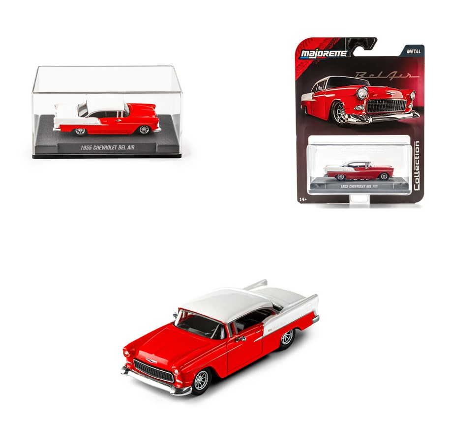 Leksaksbil - Majorette Collection 1955 Chevrolet BEvi LOVE Air - 8505001013