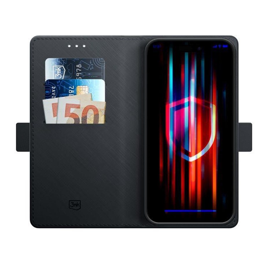 Mobile - Covers & Cases - 3mk Wallet Case with Flip for iPhone 13 / 14 - Black - 5903108564786