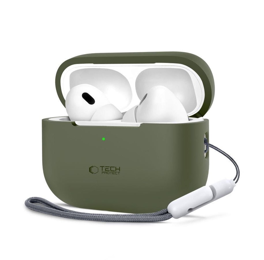 Smartwatch - Accessories - Tech-Protect Silicone Case for Apple AirPods Pro 1/2 - Green - 5906302313693