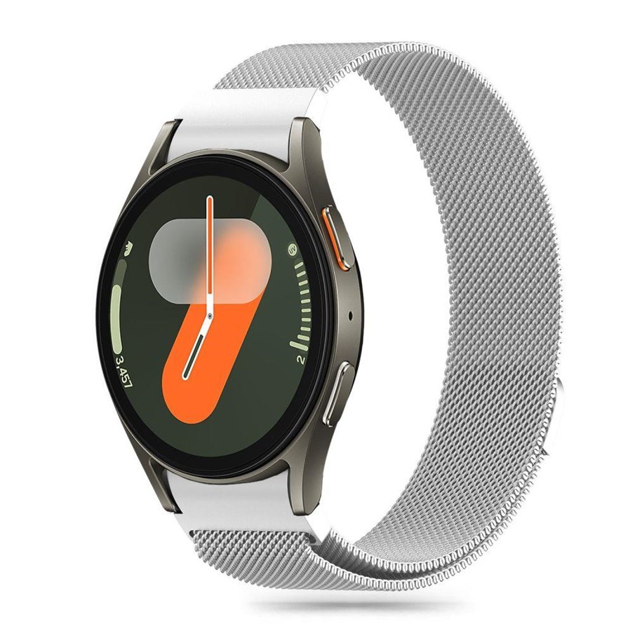 Smartwatch - Accessories - Tech-Protect  MilaneseBand Strap for Samsung Galaxy Watch 4 / 5 / 5 Pro / 6 / 7 / FE - Silver - 5906302313778