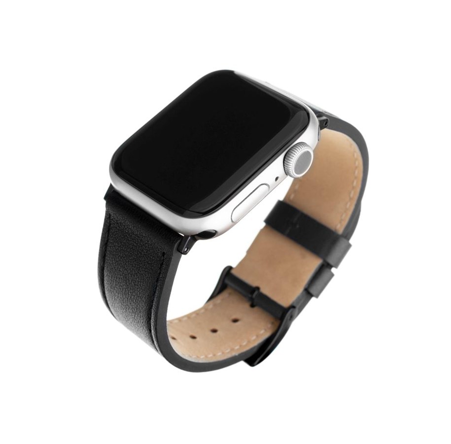 Smartwatch - Accessories - FIXED Leather Strap for Apple Watch 38/40/41mm Black - FIXLST-436-BK