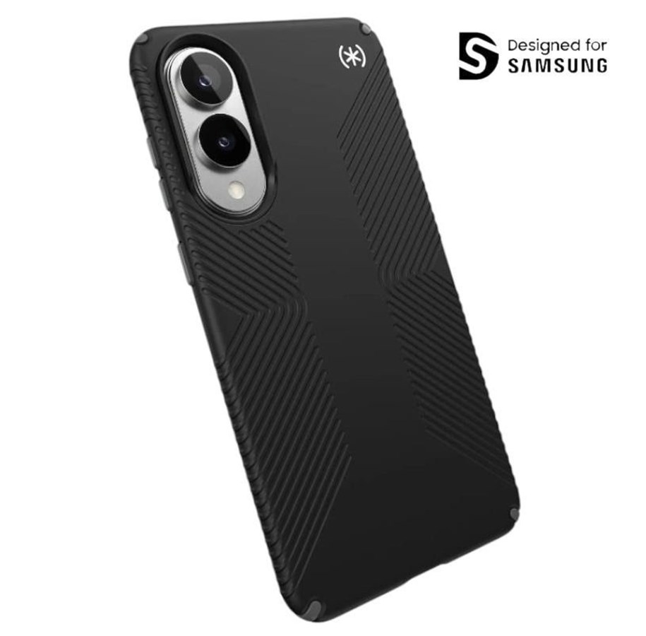 Mobile - Covers & Cases - Speck Presidio2 Grip Magnet - Samsung Galaxy S25 Edge MagSafe Case - Black/Slate Gray/White - 150932-3205
