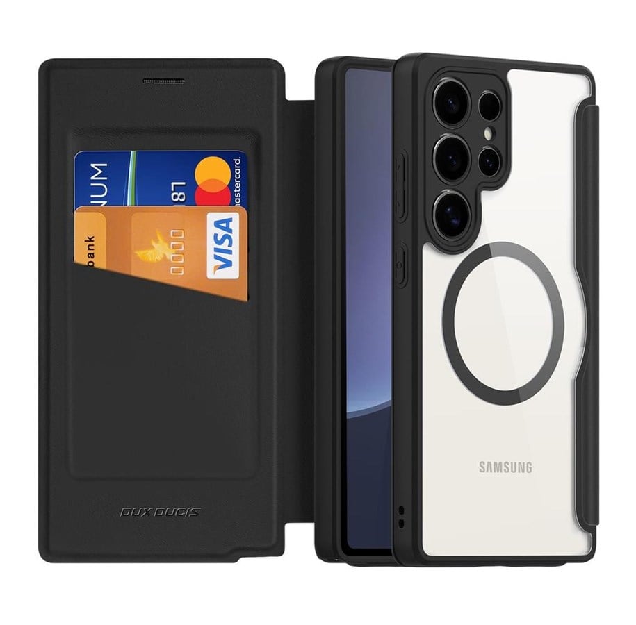Mobile - Covers & Cases - Dux Ducis Skin X Pro Case for Samsung Galaxy S25 Ultra with MagSafe and Wallet - Black - 6971824160956