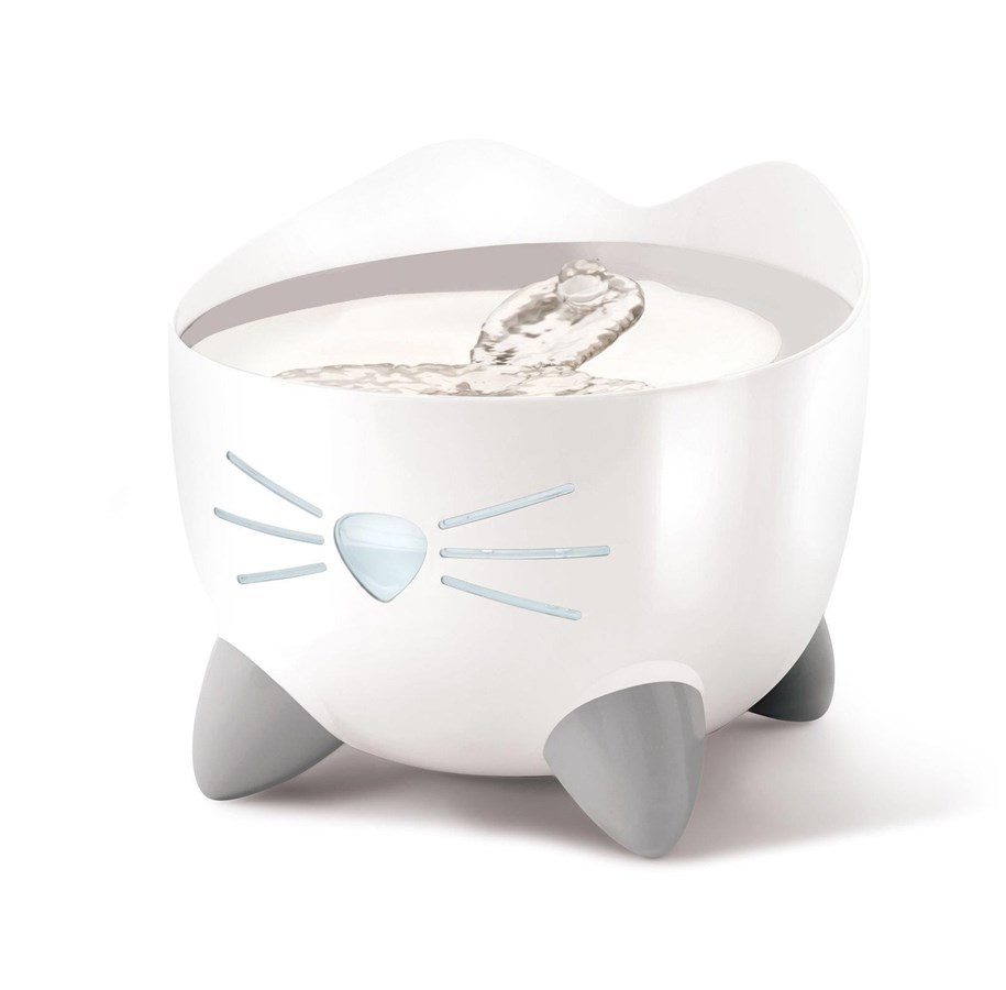 Katter - Catit Pixi Drinking Fountain White/Stainless Steel - 43720