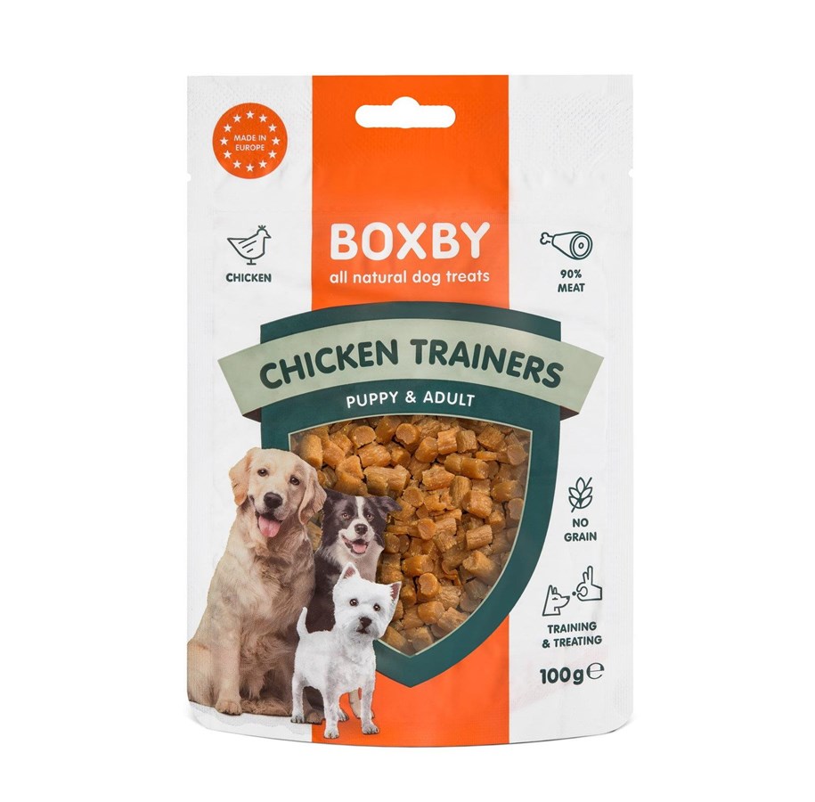 Hundar - BOXBY Chicken Trainer (EU) 100 g. - 8119022180
