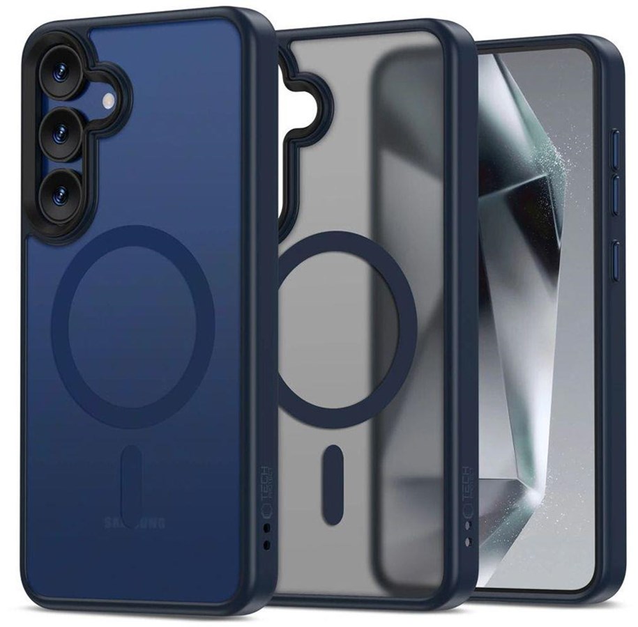 Mobile - Covers & Cases - Tech-Protect  MagMat MagSafe Case for Samsung Galaxy S25 - Clear Blue - 5906302362561