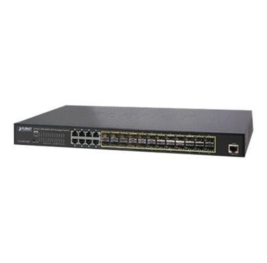 Switch - PLANET GS-5220-16S8CR - switch - 24 ports - Managed - rack-mountable - GS-5220-16S8CR