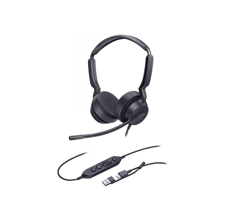 Hörlurar / Headset - Yealink UH42 Dual - headset - USB-C - Microsoft Teams Certified - UH42 DUAL UC USB-C/A