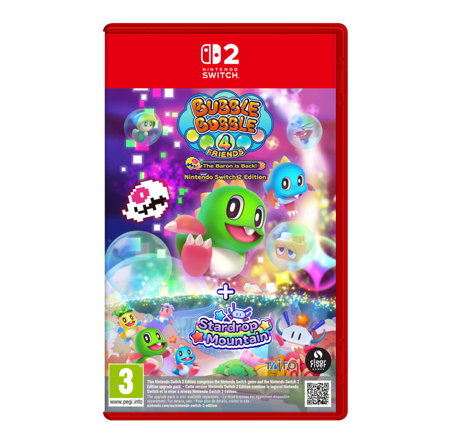 Spel - Bubble Bobble 4 Friends - The Baron is Back! + Stardrop Mountain - Nintendo Switch 2 - Plattformsspelare - 7350002936061
