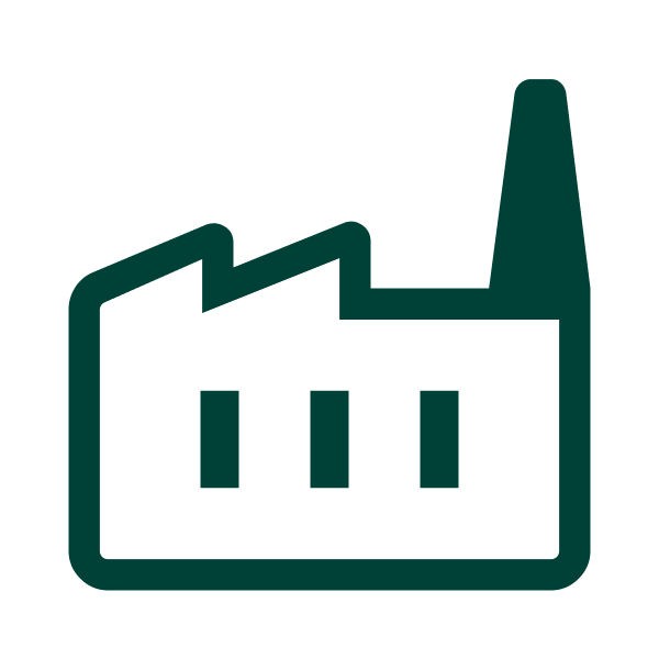 Tillverkad med rättvist och återvunnet material icon