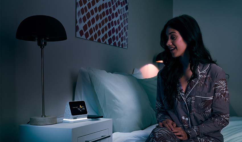 women useing product in bedroom