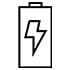 Ikon av batteri med blixt som symboliserar kraft och energieffektivitet