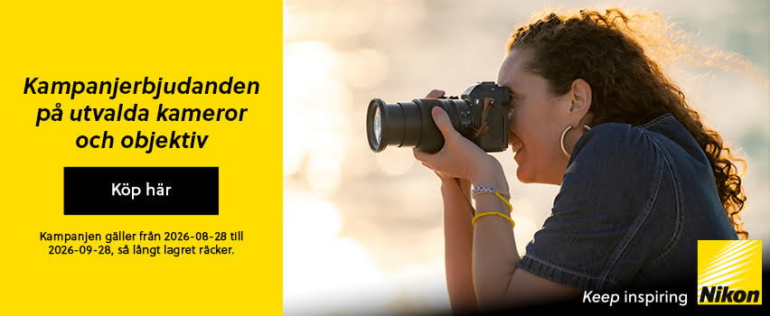 Kampanjerbjudande på utvalda Nikon-kameror och -objektiv - Proshop